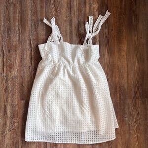 Chic White Dress with Bow Straps